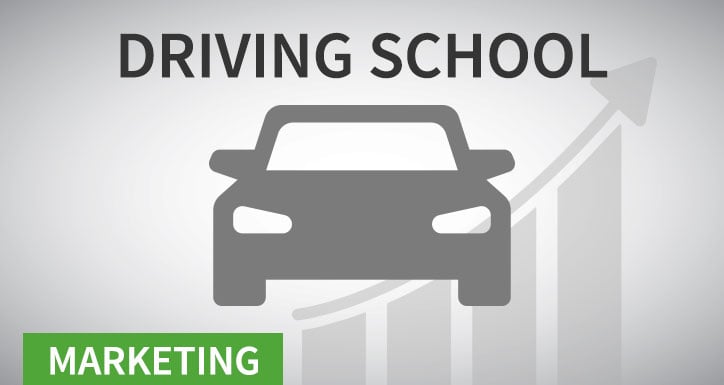 Driving school marketing icon