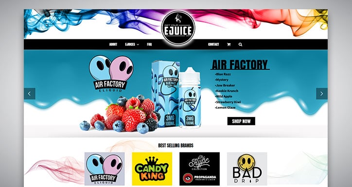 Get Your E-Juice - Web Design