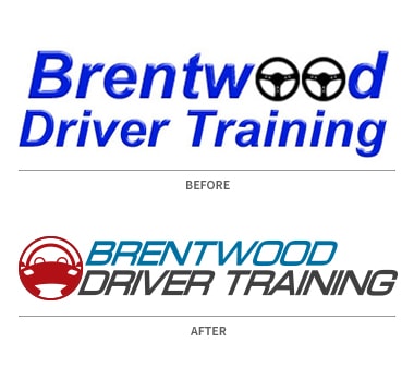Brentwood Driver Training Logos before and after