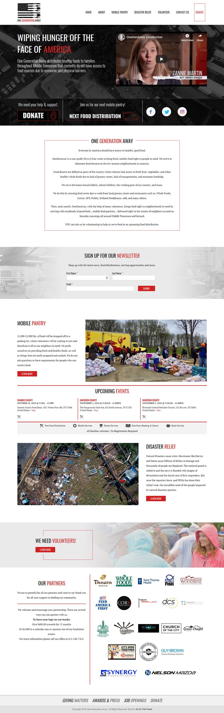 One Generation Away - Website Design