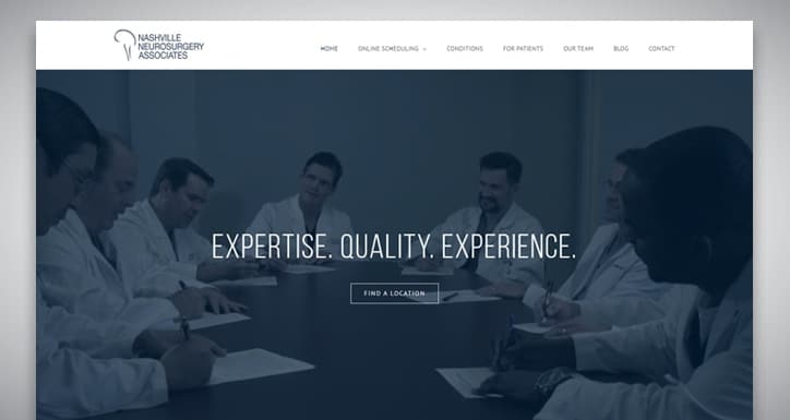 Web design for Nashville Neurosurgery Associates