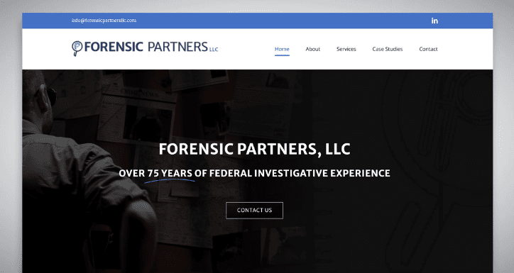 a forensic partners webpage