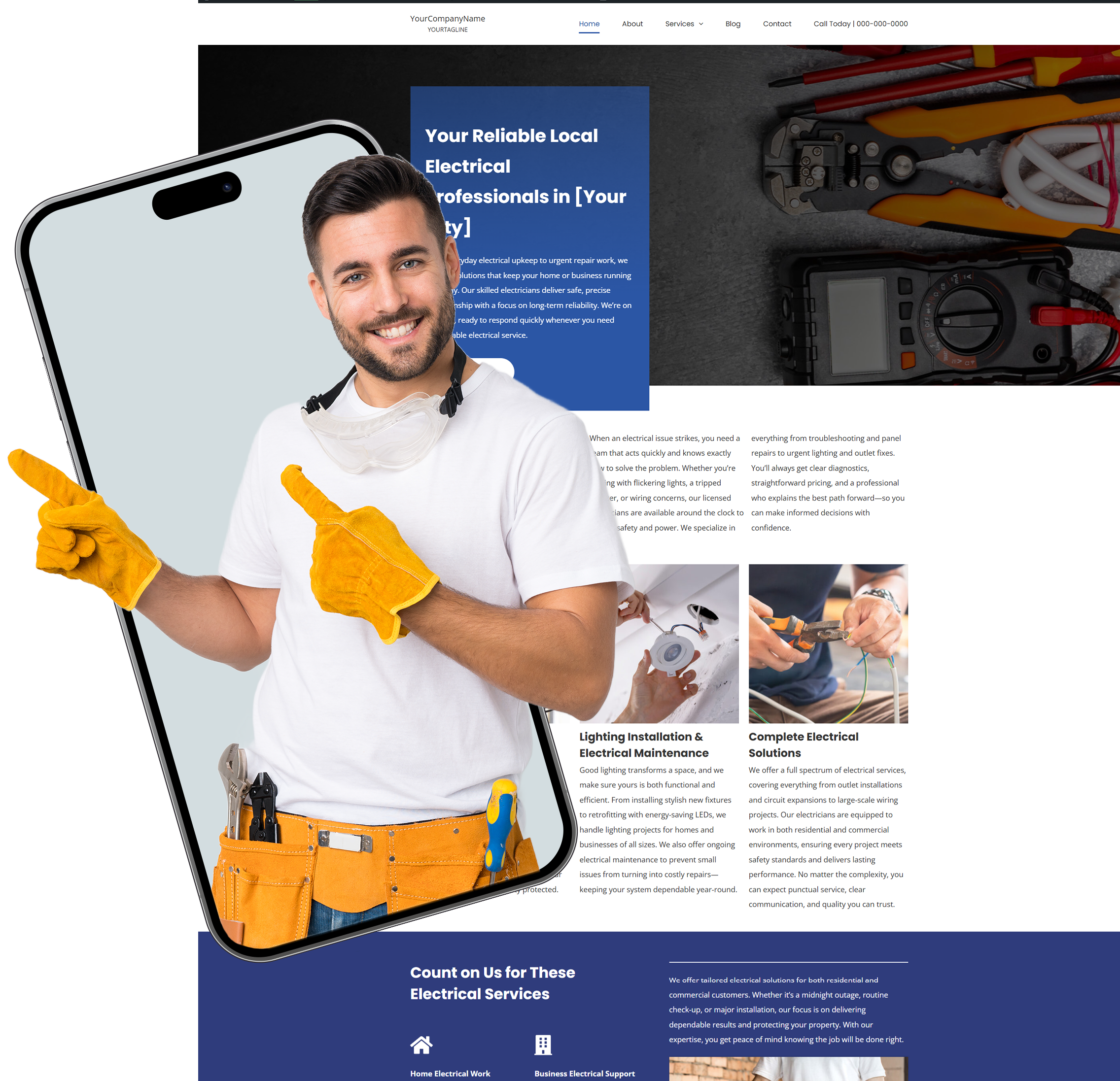 Landing Page Scrreenshot Electric